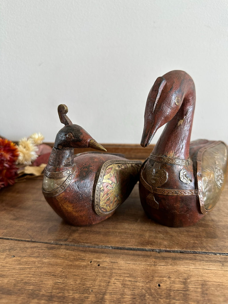 Leurre De Canard En Bois Antique Vintage - Décoration De Chasse Ou Intérieur - Occasion, Marques D'usure