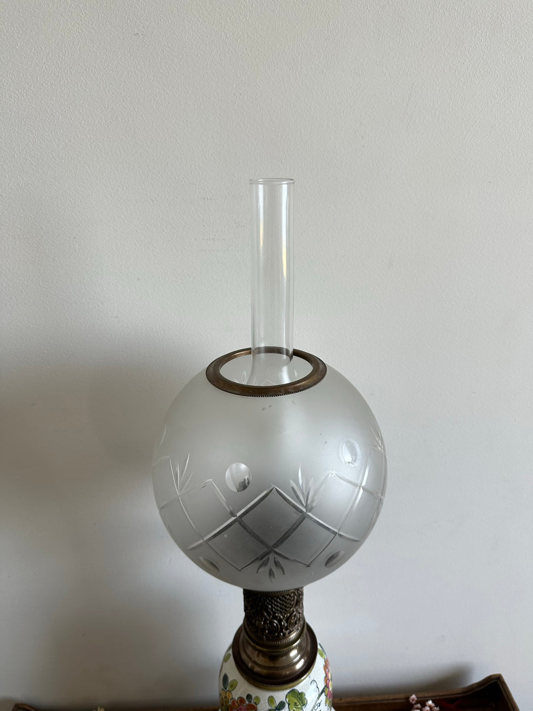 Lampe à huile électrifiée en laiton estimation 1930