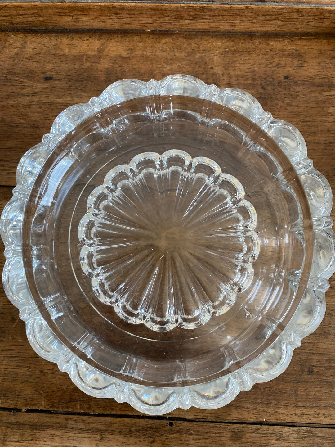 Coupelles vintage en verre ciselé