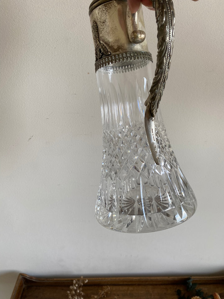 Carafe en cristal et argent