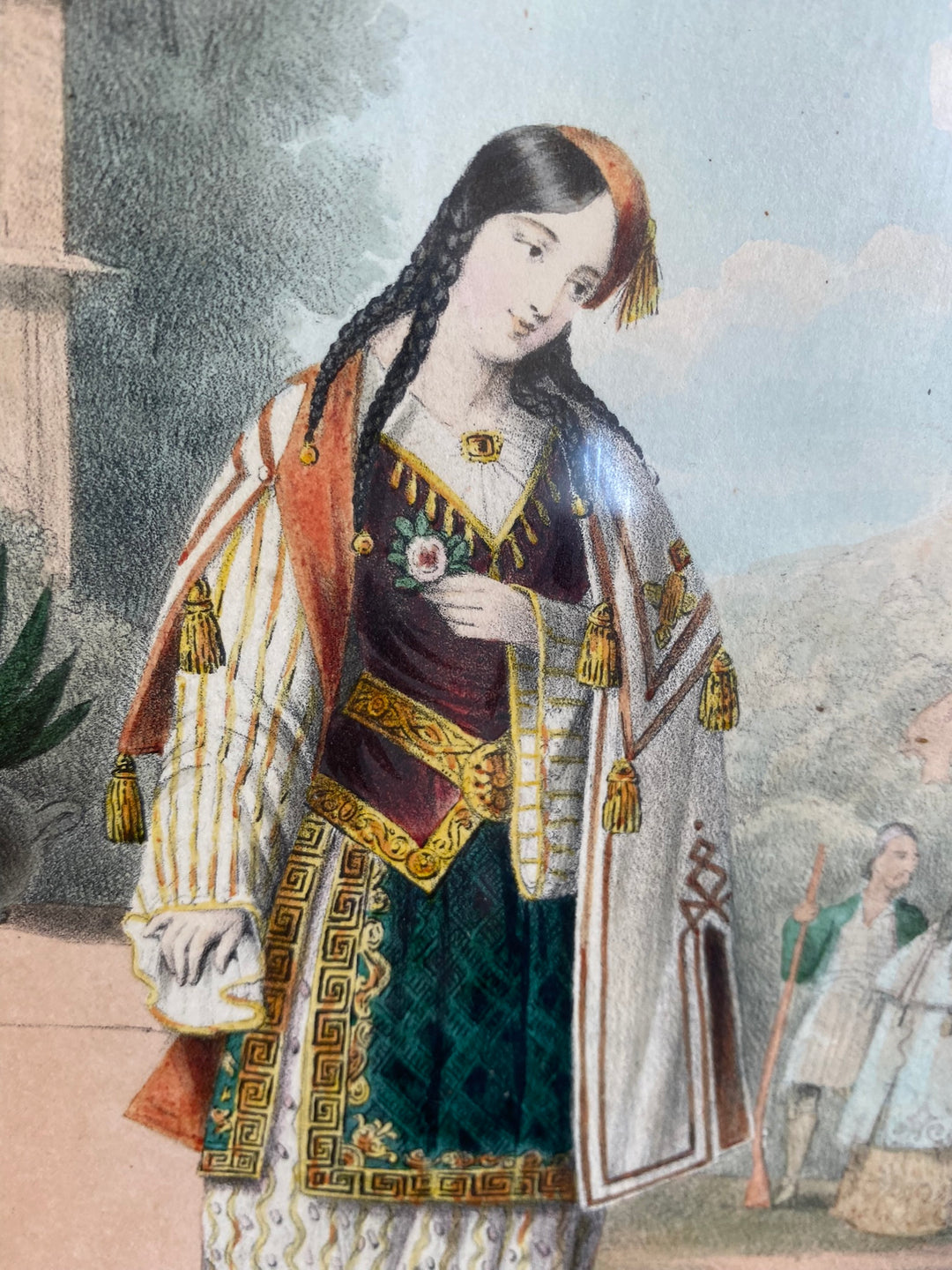 Gravures encadrées costumes d'époque