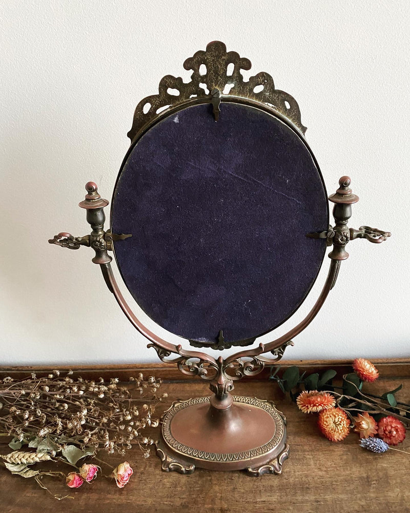 Miroir psyché vintage en laiton