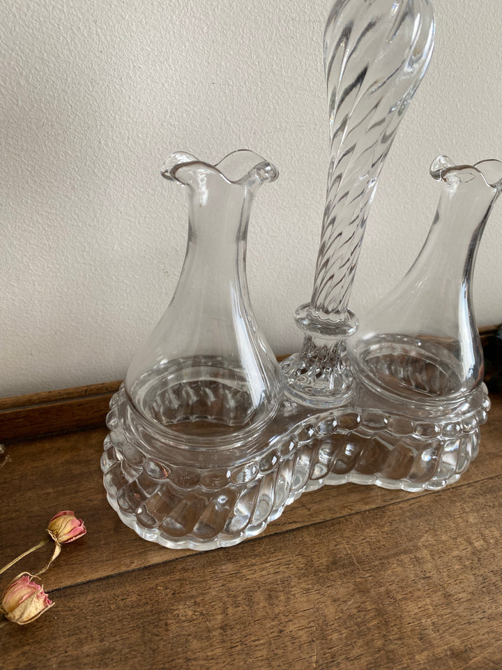 Huilier et vinaigrier baccarat bambou