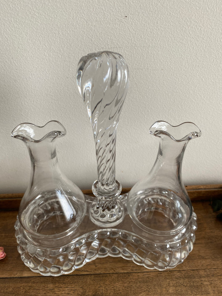 Huilier et vinaigrier baccarat bambou