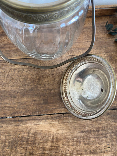 Pot à biscuits en verre ancien