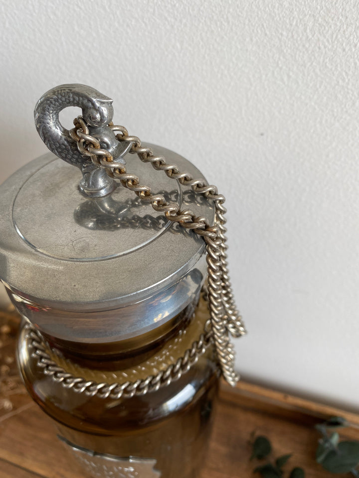 Bouteille pour fruits à l'eau de vie en verre fumé