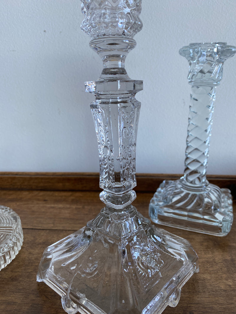 Bougeoirs en verre