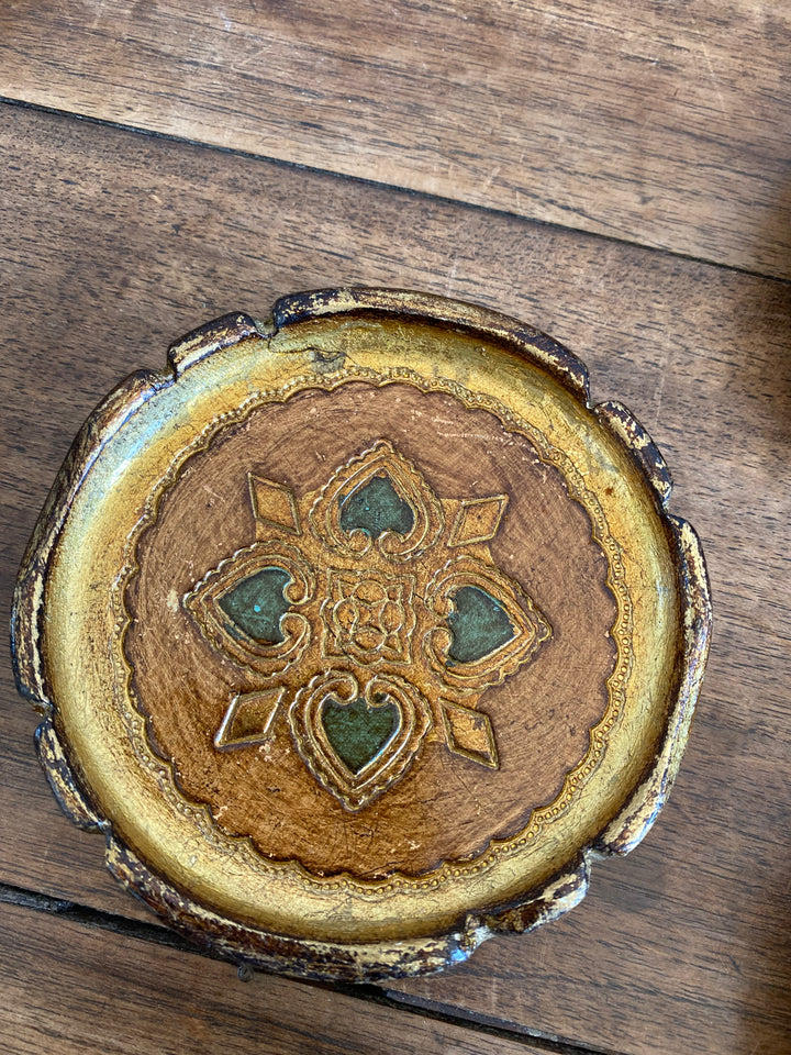 Sous-verres florentins en bois décorés