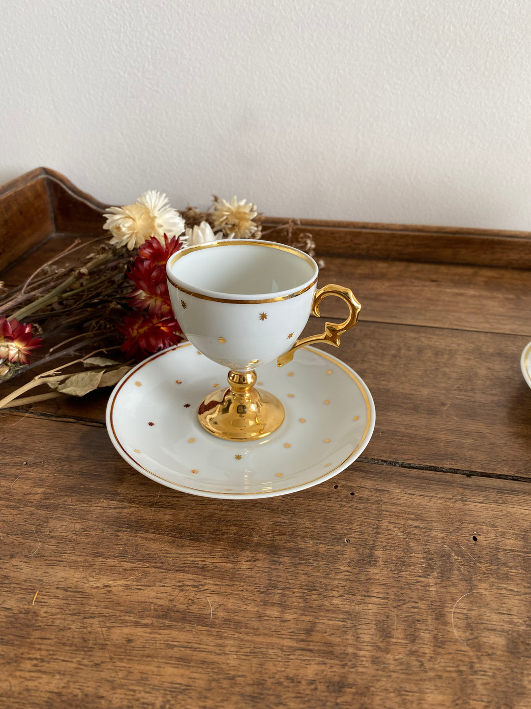 Service à café de Limoges tasses sur pieds