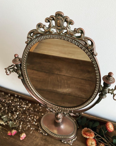 Miroir psyché vintage en laiton