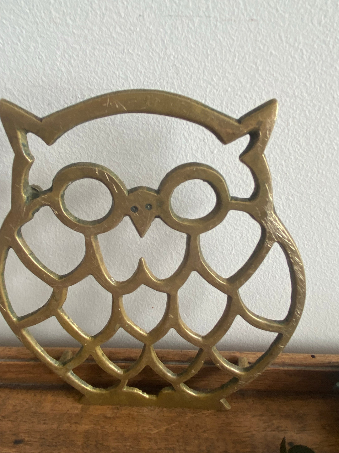 Dessous de plat en laiton hibou