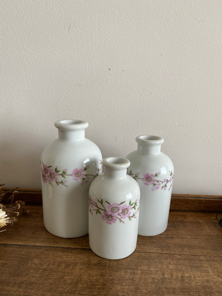 Flacons en porcelaine petites fleurs