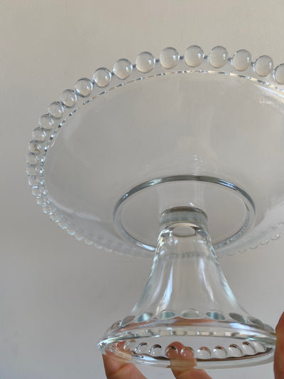 Compotier en verre perlé