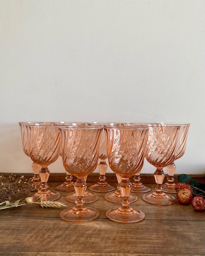 Verres à pieds vintage Rosaline