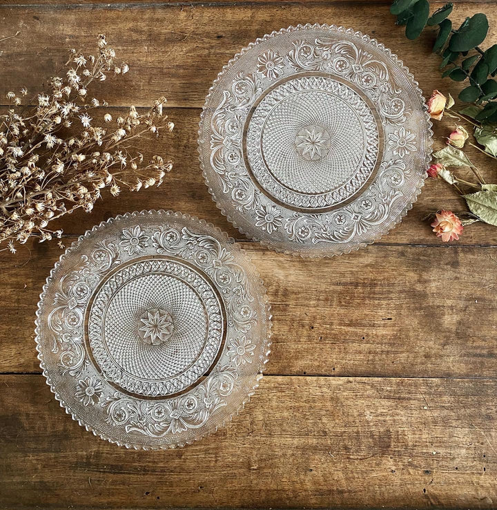 Assiettes vintage en cristal de Baccarat