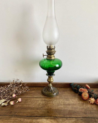 Lampe à pétrole verte Gaudard