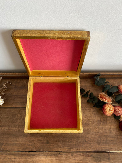 Boîte en bois dorée style florentin