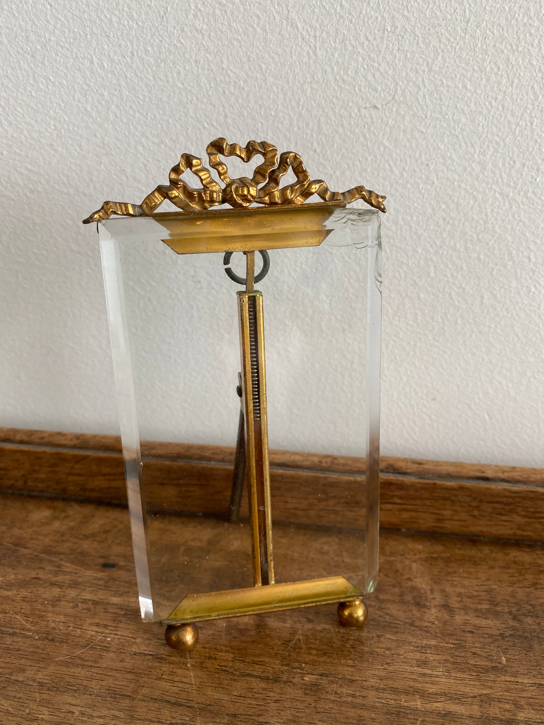 Cadre miniature en laiton verre biseauté Napoléon III