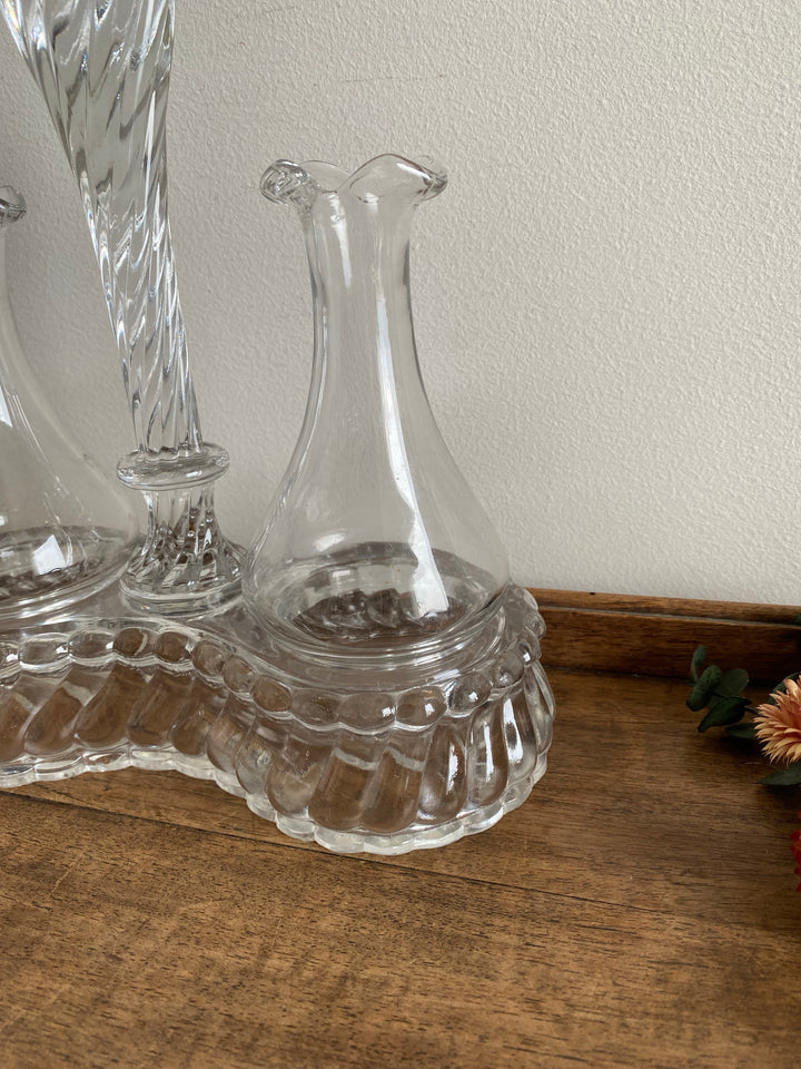 Huilier et vinaigrier baccarat bambou