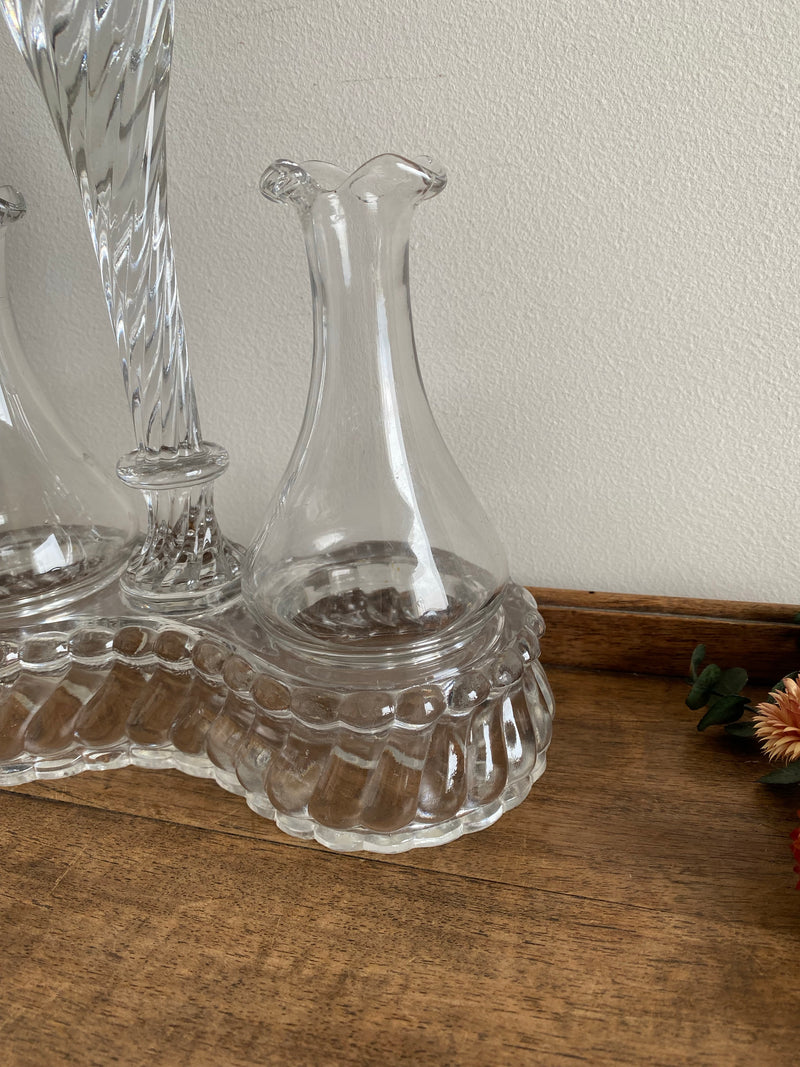 Huilier et vinaigrier baccarat bambou