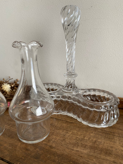 Huilier et vinaigrier baccarat bambou