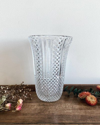 Vase ancien en cristal taillé