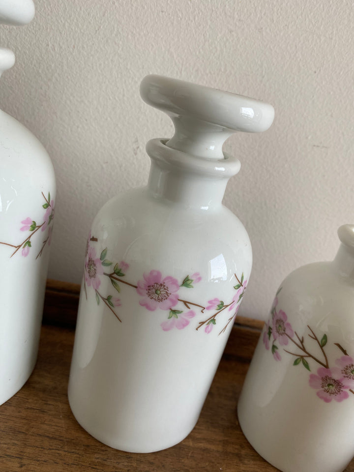 Flacons en porcelaine petites fleurs