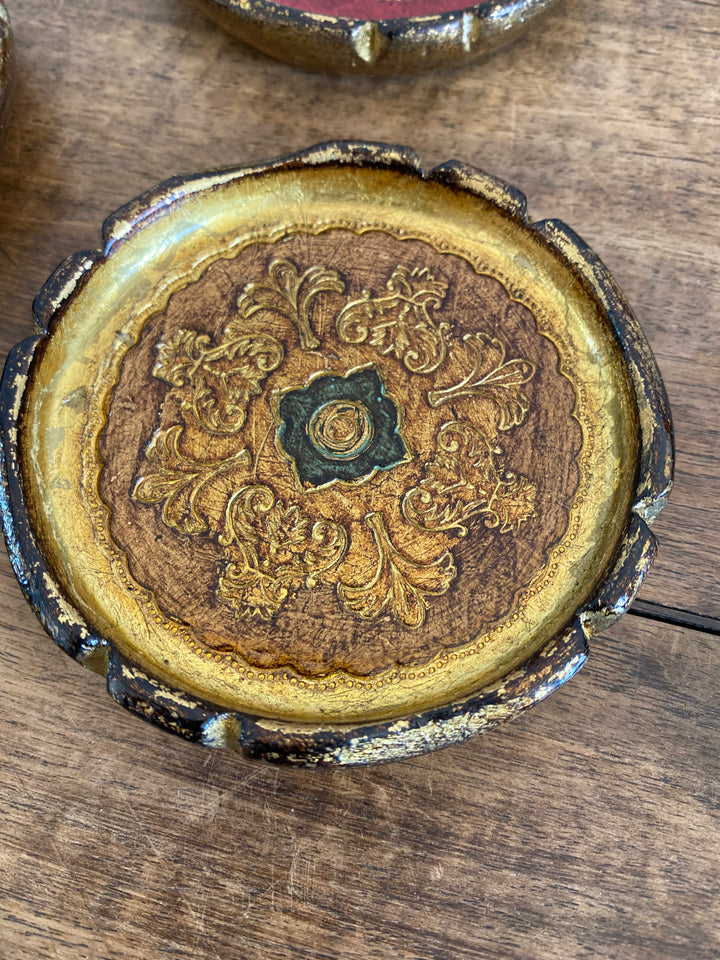 Sous-verres florentins en bois décorés