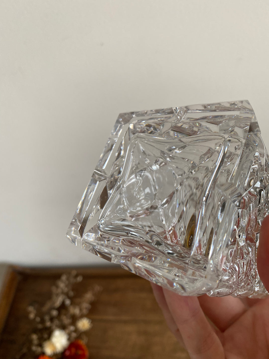 Sucrière en cristal et argent