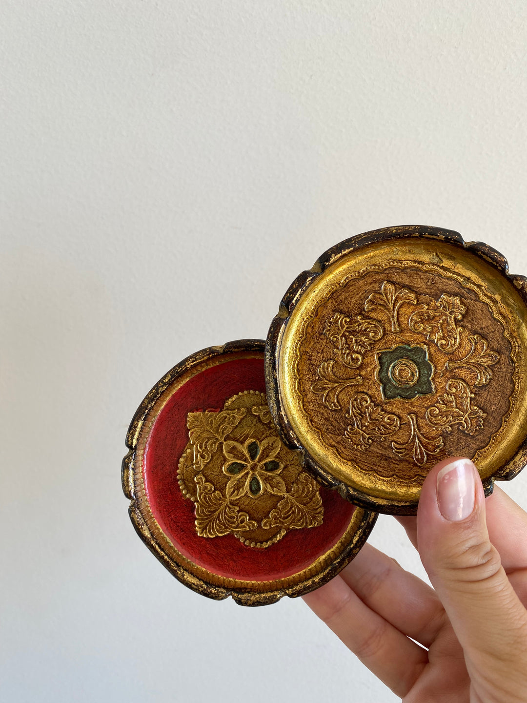 Sous-verres florentins en bois décorés