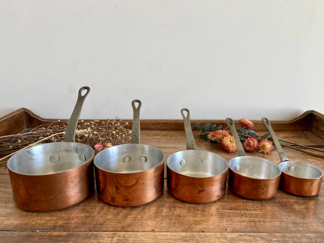 Casseroles vintage en cuivre MINI