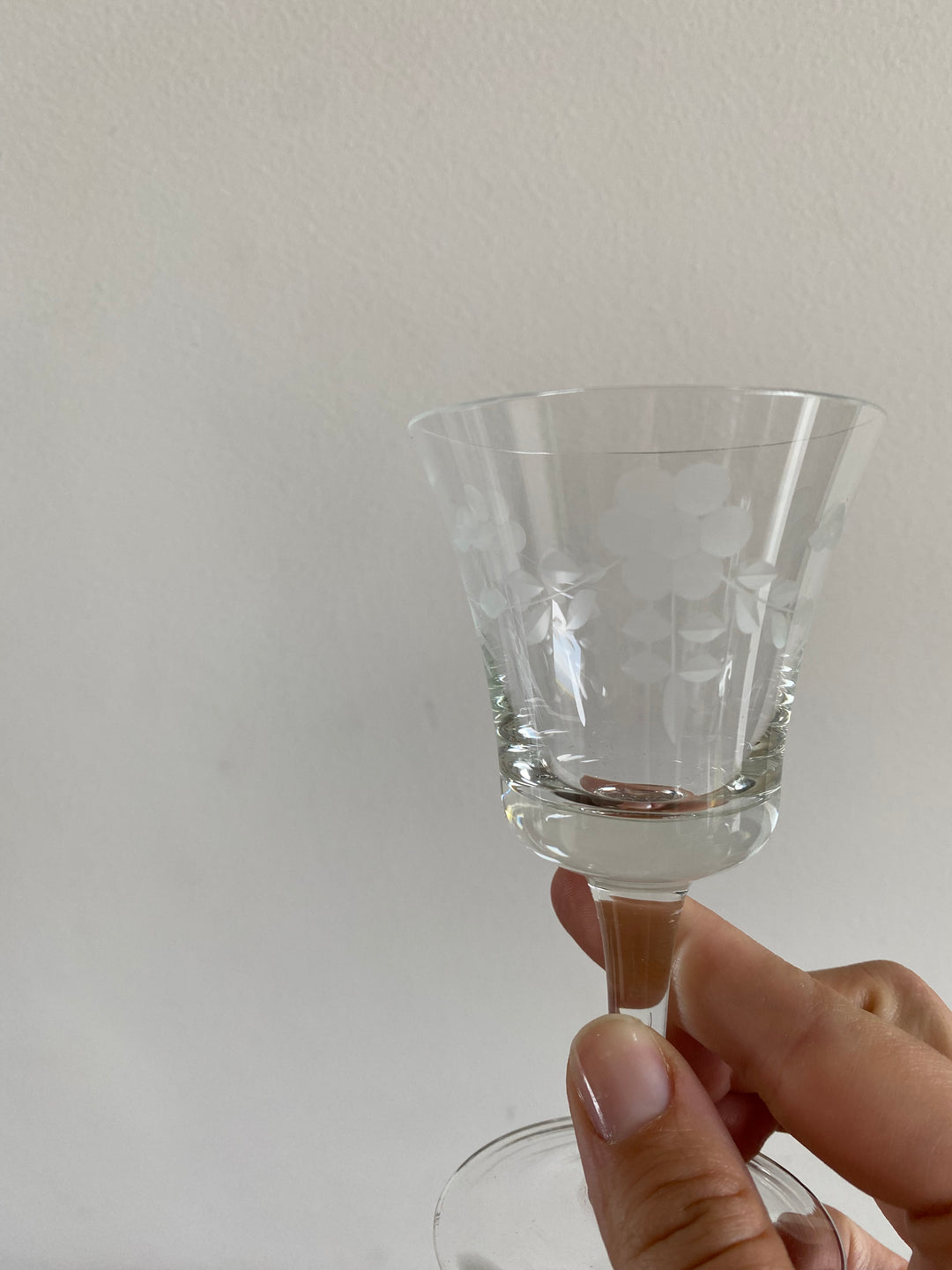 Verres à eau et a liqueur gravés