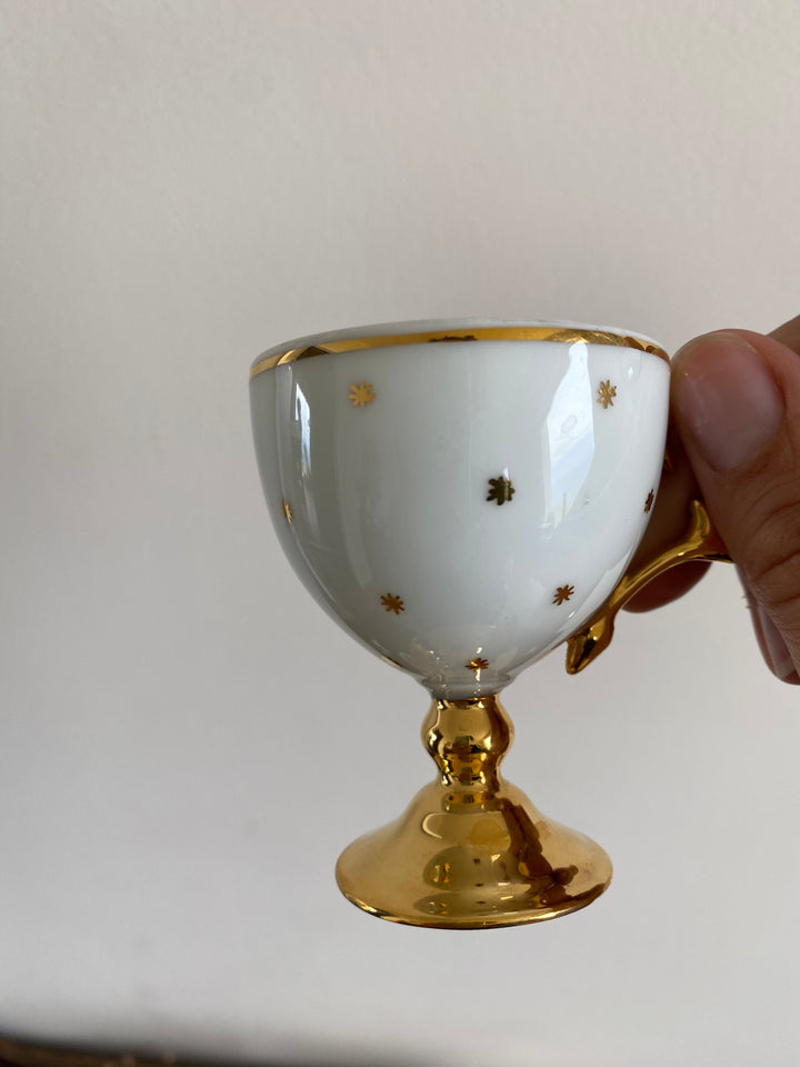 Service à café de Limoges tasses sur pieds