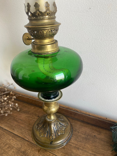 Lampe à pétrole verte Gaudard