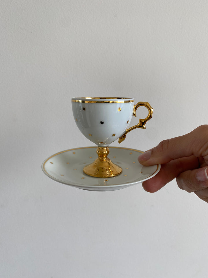 Service à café de Limoges tasses sur pieds